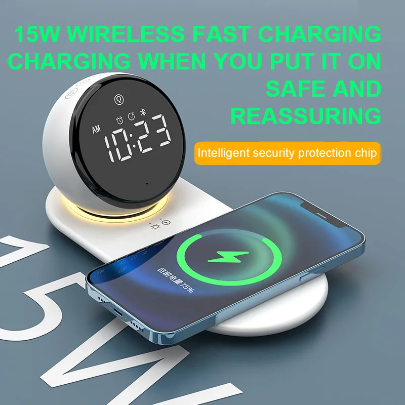 Portable Mini Karaoke Portable Speaker Bluetooth With Wireless Charger And Alam Clock White Noise Speaker
Portable Mini Karaoke Portable Speaker Bluetooth With Wireless Charger And Alam Clock White Noise Speaker