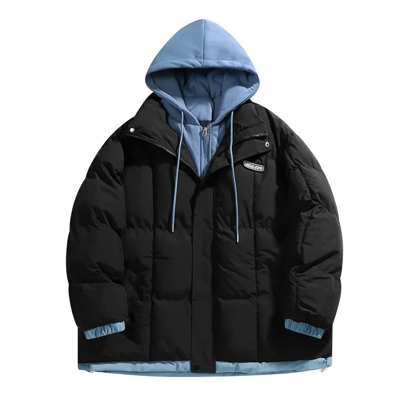 European and American Men's Winter False Two-piece Hooded Loose Warm Fashionable All-match Outdoor Cotton-padded Jacket.
European and American Men's Winter False Two-piece Hooded Loose Warm Fashionable All-match Outdoor Cotton-padded Jacket.