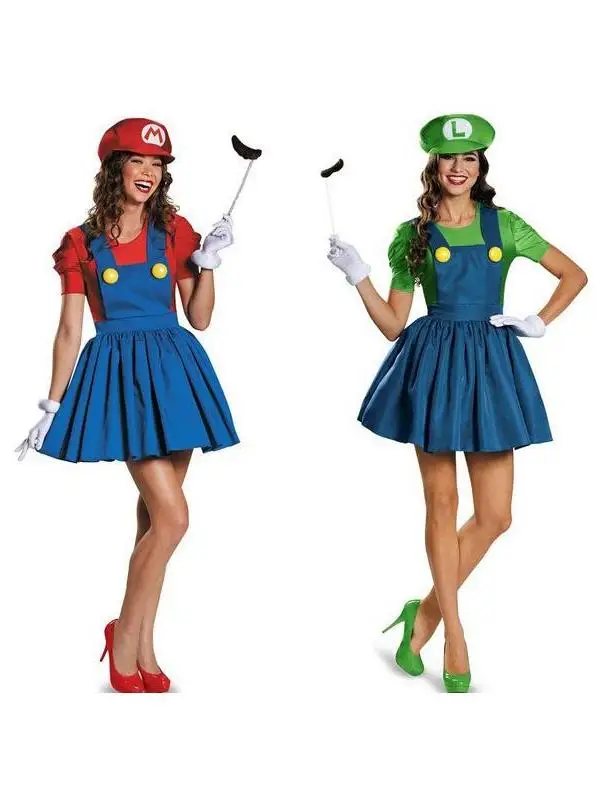 Halloween Costume Overalls Game Character Plumber Outfit Short Skirt Women's Traditional Ethnic Stage Costume
Halloween Costume Overalls Game Character Plumber Outfit Short Skirt Women's Traditional Ethnic Stage Costume