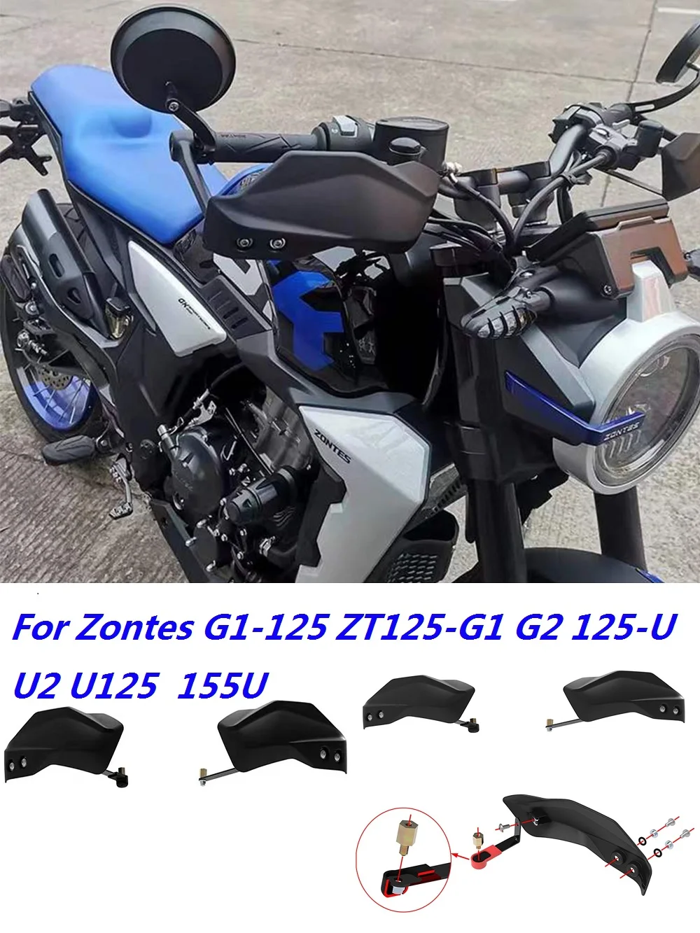 Handguard Hand For Zontes G1 -125 ZT125-G1 ZT125 ZT125-G2 125-U 125-U2 ZT-125U 155U Motorcycle Handguards Hand shield Windshield
Handguard Hand For Zontes G1 -125 ZT125-G1 ZT125 ZT125-G2 125-U 125-U2 ZT-125U 155U Motorcycle Handguards Hand shield Windshield