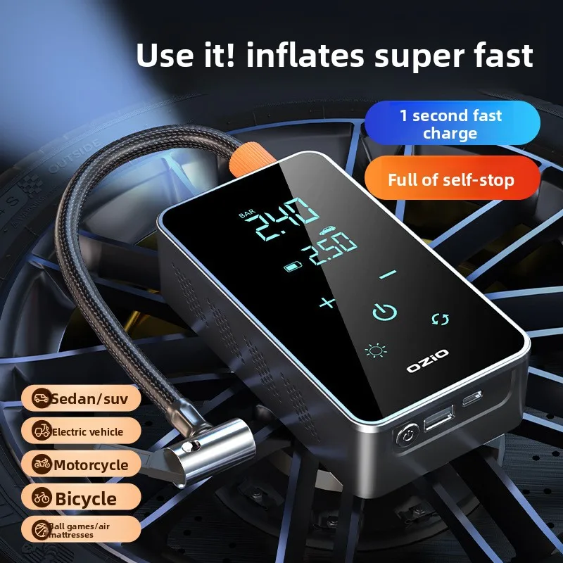 Wireless Portable Car Tire Inflator - High Pressure Electric Pump for Cars, Bikes & Electric Vehicles
Wireless Portable Car Tire Inflator - High Pressure Electric Pump for Cars, Bikes & Electric Vehicles