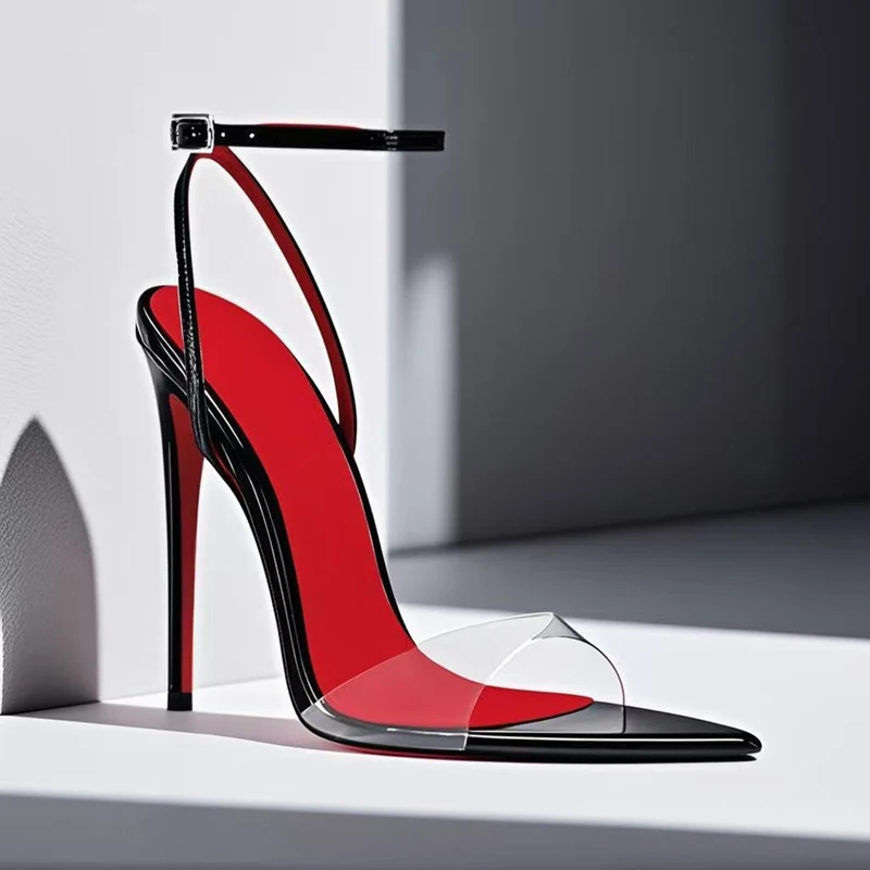 New pointed red-soled high heels, back-cross strap high heel sandals, 13cm stiletto sandals
New pointed red-soled high heels, back-cross strap high heel sandals, 13cm stiletto sandals