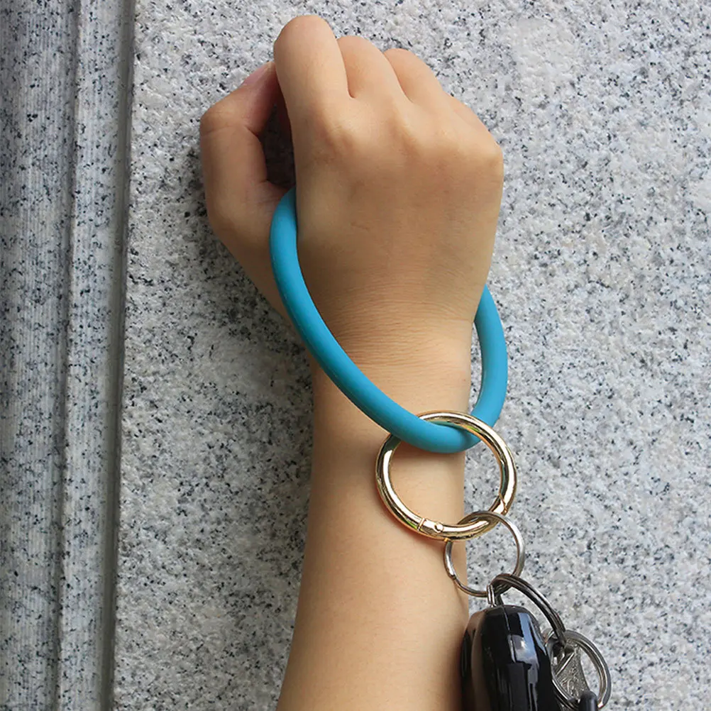 2Pcs Silicone Bracelet Large Circle Wristband Bright Color Durable Alloy Key Ring Fashion Women Gift Women Bracelet
2Pcs Silicone Bracelet Large Circle Wristband Bright Color Durable Alloy Key Ring Fashion Women Gift Women Bracelet