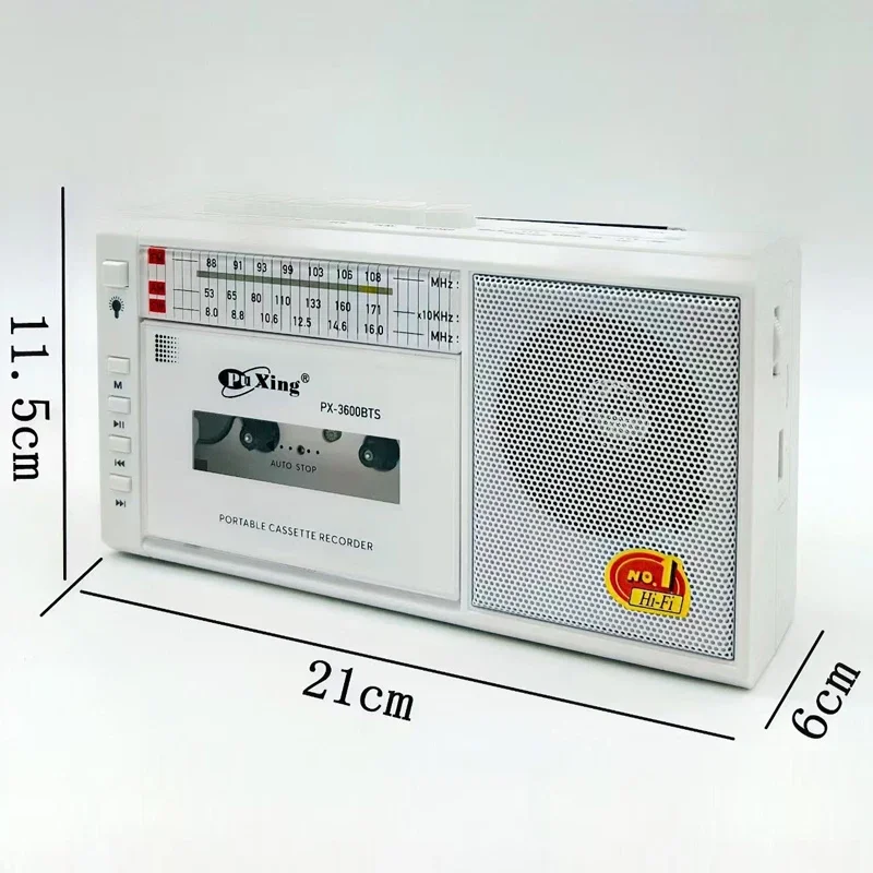 Vintage Retro Portable USB AM/FM/SW Multiband Radio Bluetooth Wireless Stereo MP3 Audio Cassette Player & Recorder
Vintage Retro Portable USB AM/FM/SW Multiband Radio Bluetooth Wireless Stereo MP3 Audio Cassette Player & Recorder