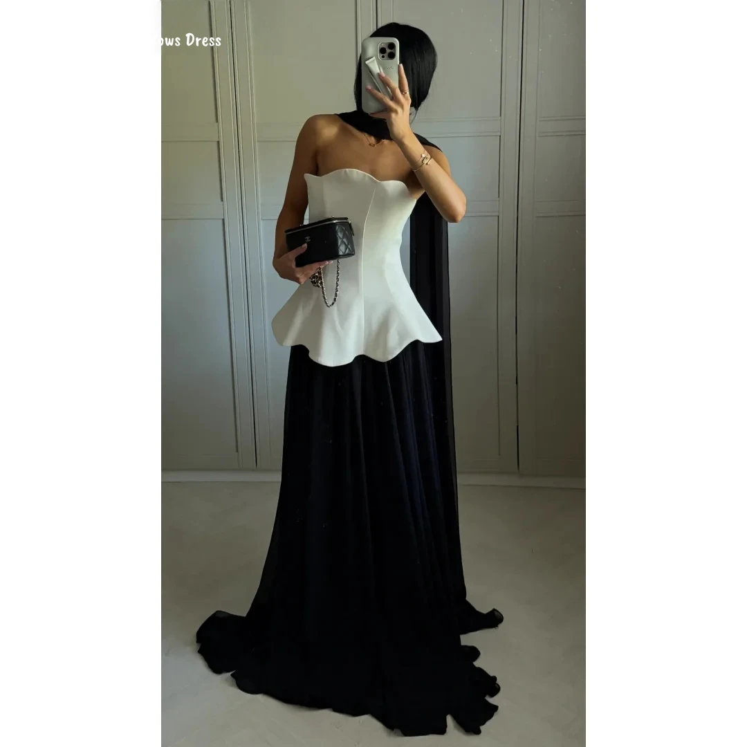 Vows Wave Dresses Custom Made Ball Gowns Split Prom Dresses 2025 Luxury Women's Elegant Party Dress Black and White Evening Gown
Vows Wave Dresses Custom Made Ball Gowns Split Prom Dresses 2025 Luxury Women's Elegant Party Dress Black and White Evening Gown