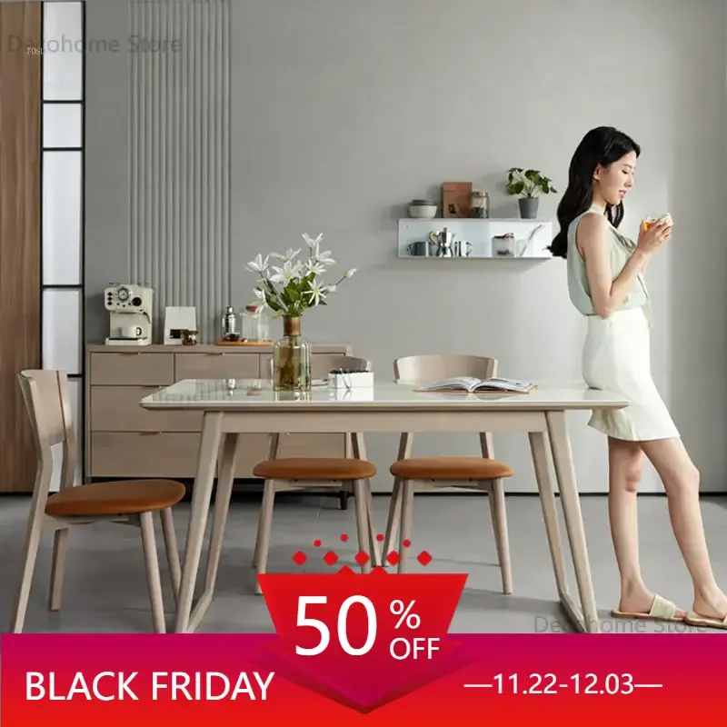 Luxury Home Dining Room Solid Wood Home Dining Tables Simple Small Apartment Slate Dining Table and Chair Set Furniture
Luxury Home Dining Room Solid Wood Home Dining Tables Simple Small Apartment Slate Dining Table and Chair Set Furniture