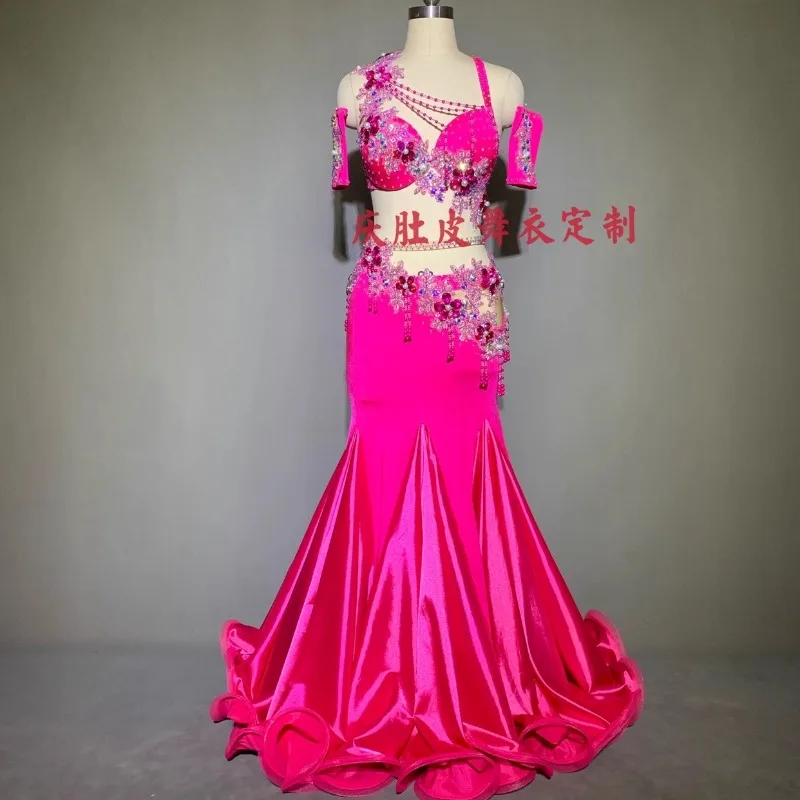 Customized Belly Dance Costumes Performance Dress Sexy Slim Fit Hip Hugging Belly Dancing Bra Big Swing Skirt Team Lesson Wear
Customized Belly Dance Costumes Performance Dress Sexy Slim Fit Hip Hugging Belly Dancing Bra Big Swing Skirt Team Lesson Wear