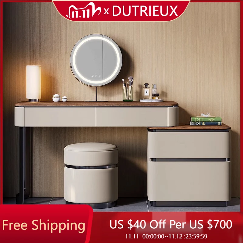 Drawers Storage Vanity Table Bedroom Makeup Chair Women Dressing Table Wood Girl Cheap Mesa De Maquillaje Postmodern Furniture
Drawers Storage Vanity Table Bedroom Makeup Chair Women Dressing Table Wood Girl Cheap Mesa De Maquillaje Postmodern Furniture
