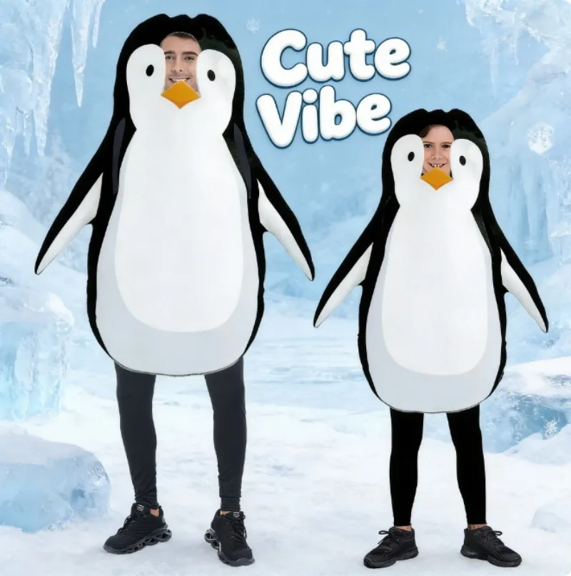 Новый сценический костюм с принтом пингвина, костюм животного для выступлений, семейный косплей, парные наряды для родителей и детей
Новый сценический костюм с принтом пингвина, костюм животного для выступлений, семейный косплей, парные наряды для родителей и детей