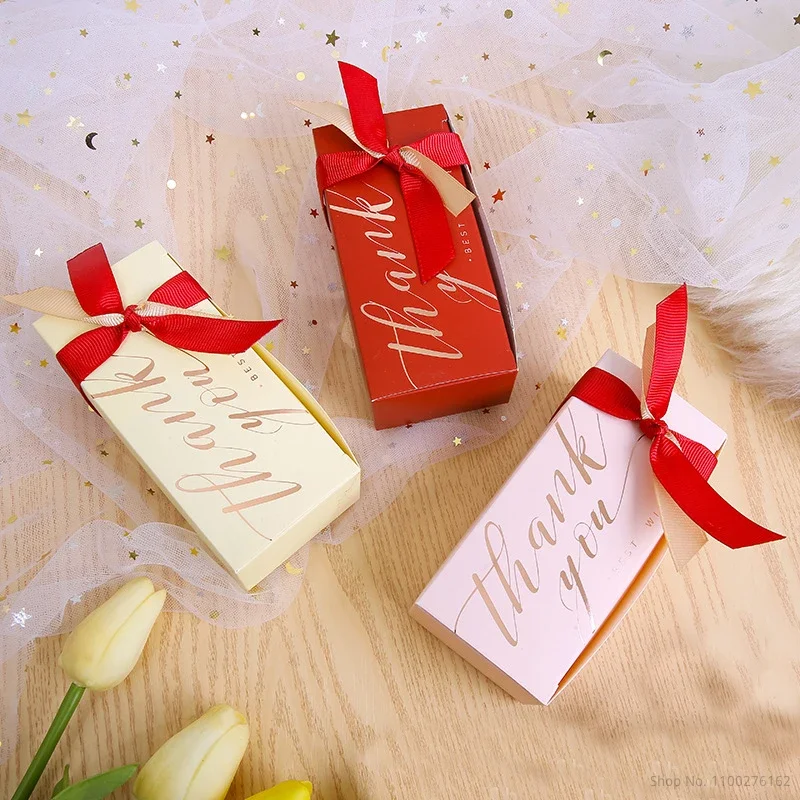 Paper Thank You Small Boxes for Gifts Candy Packaging Mistery Box with Ribbon Wedding Gifts for Guests Baby Shower Party
Paper Thank You Small Boxes for Gifts Candy Packaging Mistery Box with Ribbon Wedding Gifts for Guests Baby Shower Party