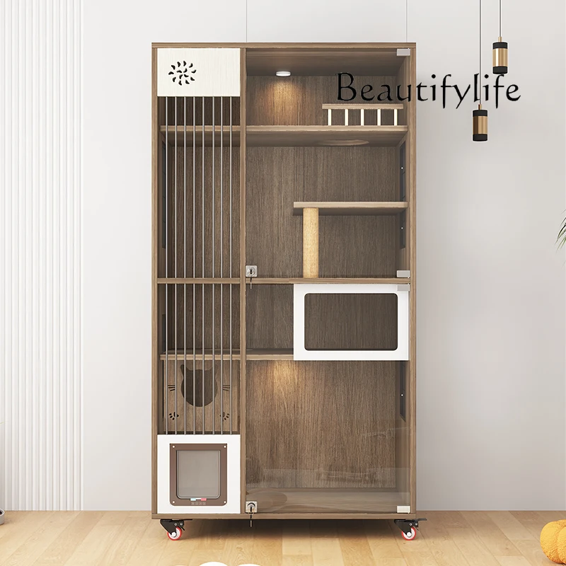Cat Villa Solid Wood Large Free Space Cat House Home Luxury Cabinet Panoramic Cat House
Cat Villa Solid Wood Large Free Space Cat House Home Luxury Cabinet Panoramic Cat House