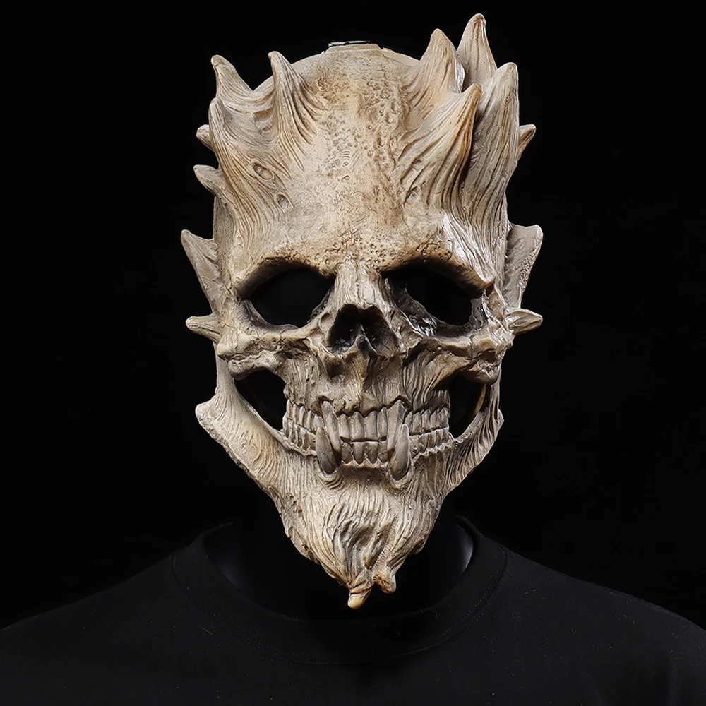 Horror Halloween Death Skull Mask Cosplay Skeleton Warrior Soldier Evil Demon Half Face Latex Helmet Party Carnival Costume Prop
Horror Halloween Death Skull Mask Cosplay Skeleton Warrior Soldier Evil Demon Half Face Latex Helmet Party Carnival Costume Prop