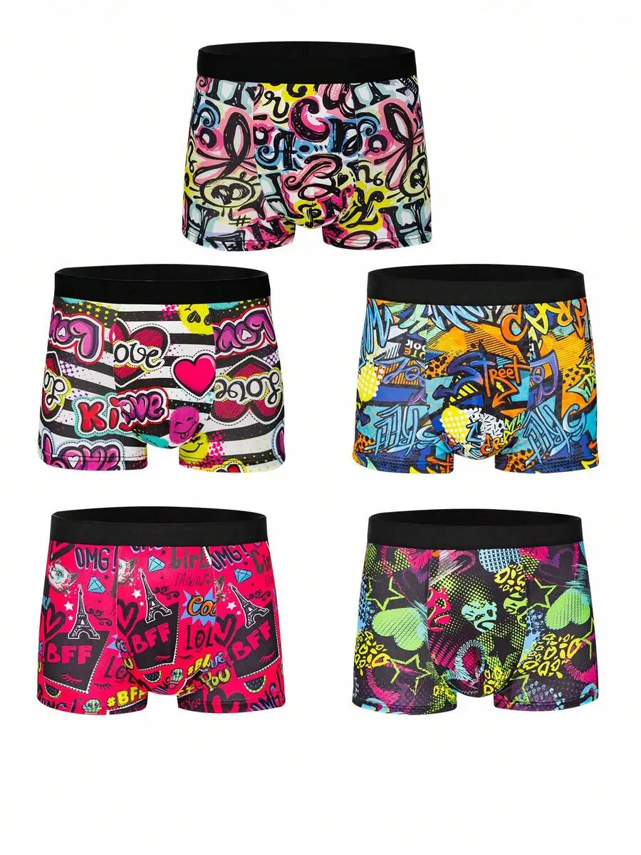 10pcs Assorted Printed Mens Boxer Shorts Comfortable Mid-Waist Elastic Underwear Fashion Briefs
10pcs Assorted Printed Mens Boxer Shorts Comfortable Mid-Waist Elastic Underwear Fashion Briefs