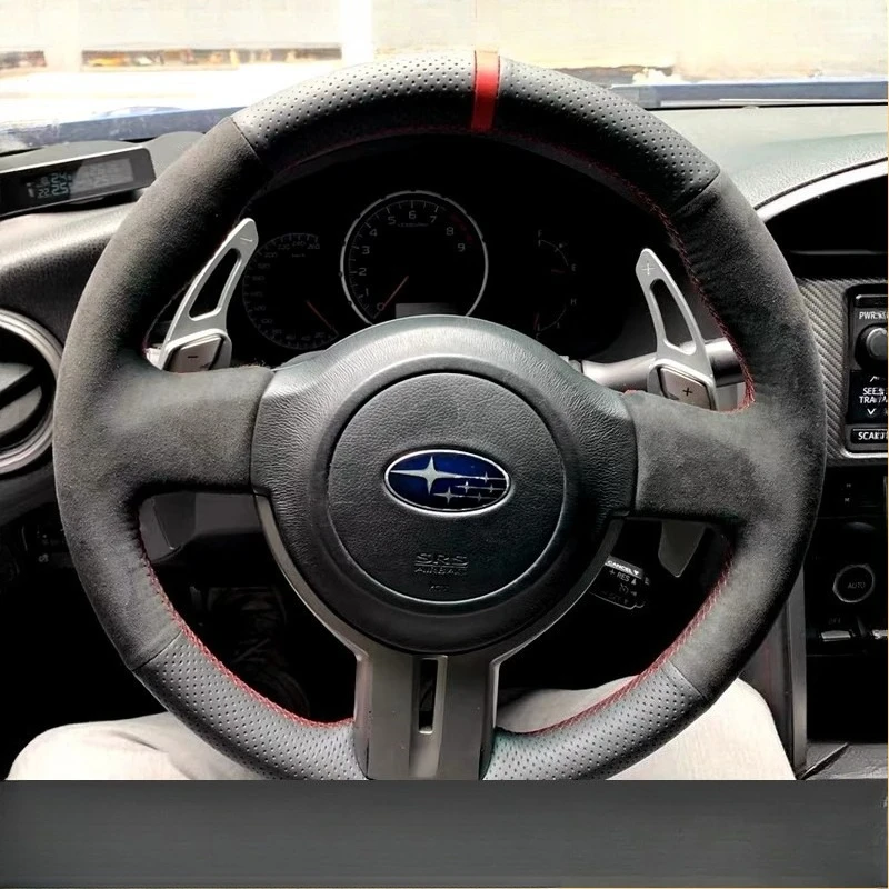 for Subaru BRZ 2012-2015 Scion FRS Toyota 86 2012-2015 Hand Stitched black Genuine Leather suede Car Steering Wheel Cover
for Subaru BRZ 2012-2015 Scion FRS Toyota 86 2012-2015 Hand Stitched black Genuine Leather suede Car Steering Wheel Cover