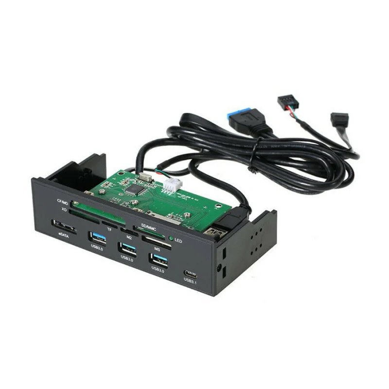 Z 5.25" PC Computer Front Panel USB Card Reader USB 3.0 Type-C eSATA MD SD MMC TF
Z 5.25" PC Computer Front Panel USB Card Reader USB 3.0 Type-C eSATA MD SD MMC TF