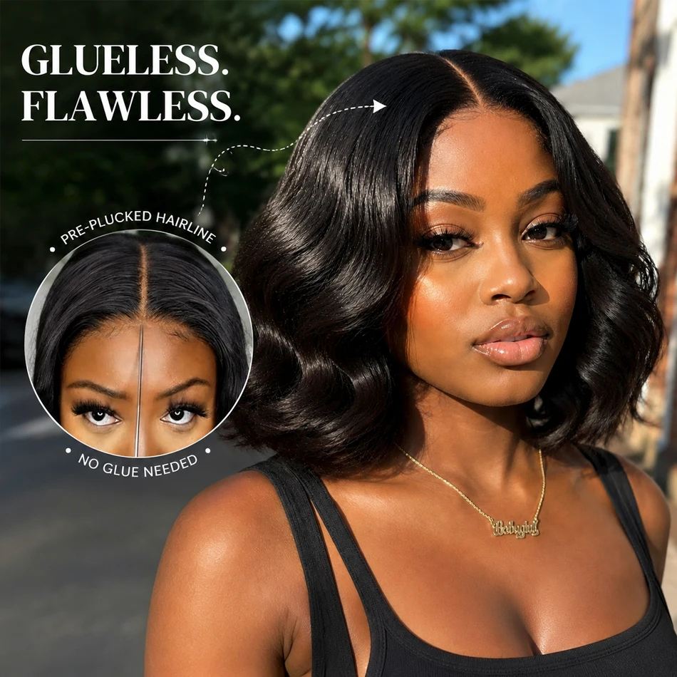 250 Density 4x4 Pre Cutc Wear And Go Glueless Bouncy Boby Wave Lace Closure Bob Wig Human Hair 6-16 Inch Short Hair For Women Natural Black Pre-Plucked Hairline Wig
250 Density 4x4 Pre Cutc Wear And Go Glueless Bouncy Boby Wave Lace Closure Bob Wig Human Hair 6-16 Inch Short Hair For Women Natural Black Pre-Plucked Hairline Wig