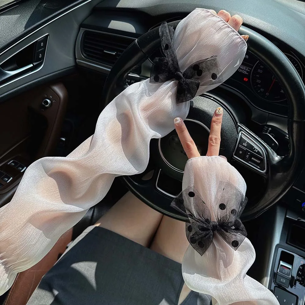 2pcs/set Sun Protection Bow Gauze Sleeves Thin Polyester Breathable Long Arm Sleeves Sweet Silk Ribbon Yarn Arm Sunscreen Covers
2pcs/set Sun Protection Bow Gauze Sleeves Thin Polyester Breathable Long Arm Sleeves Sweet Silk Ribbon Yarn Arm Sunscreen Covers