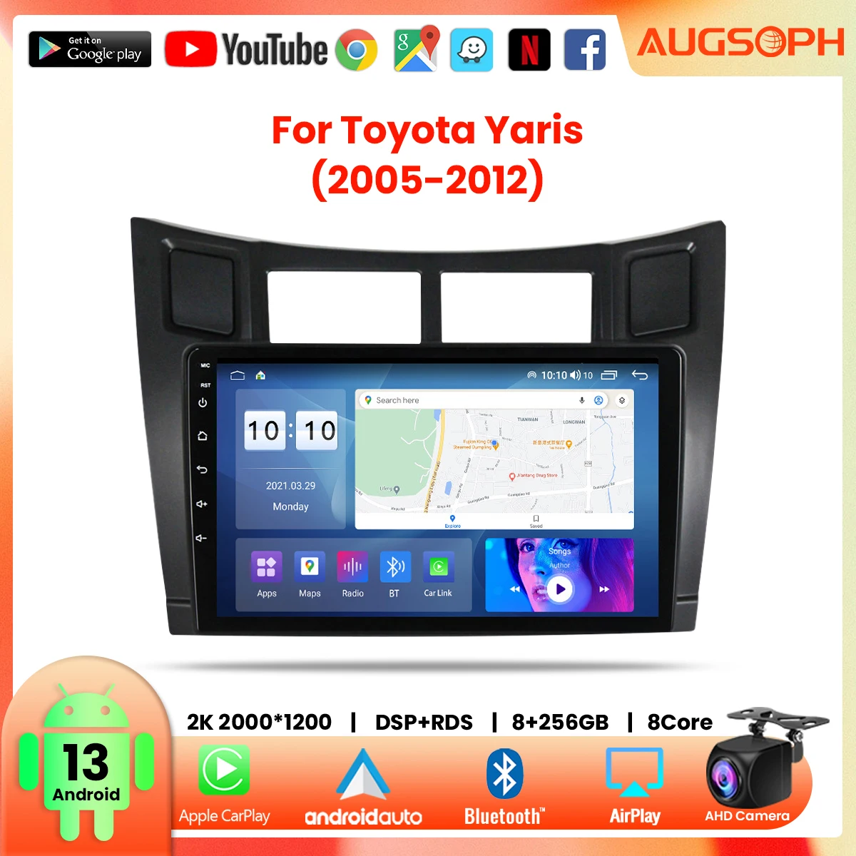 Android 13 Car Radio for Toyota Yaris 2005-2012, 9inch Multimedia Player with 4G WiFi Carplay & 2Din GPS
Android 13 Car Radio for Toyota Yaris 2005-2012, 9inch Multimedia Player with 4G WiFi Carplay & 2Din GPS