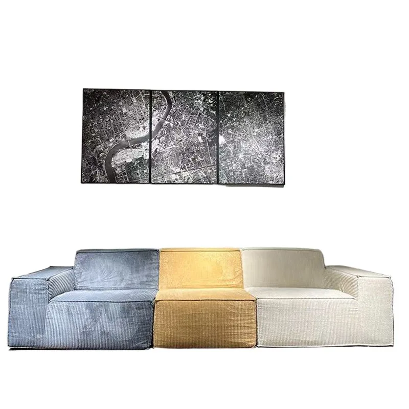 Japanese casual corduroy fabric sofa living room small apartment straight row module sofa
Japanese casual corduroy fabric sofa living room small apartment straight row module sofa