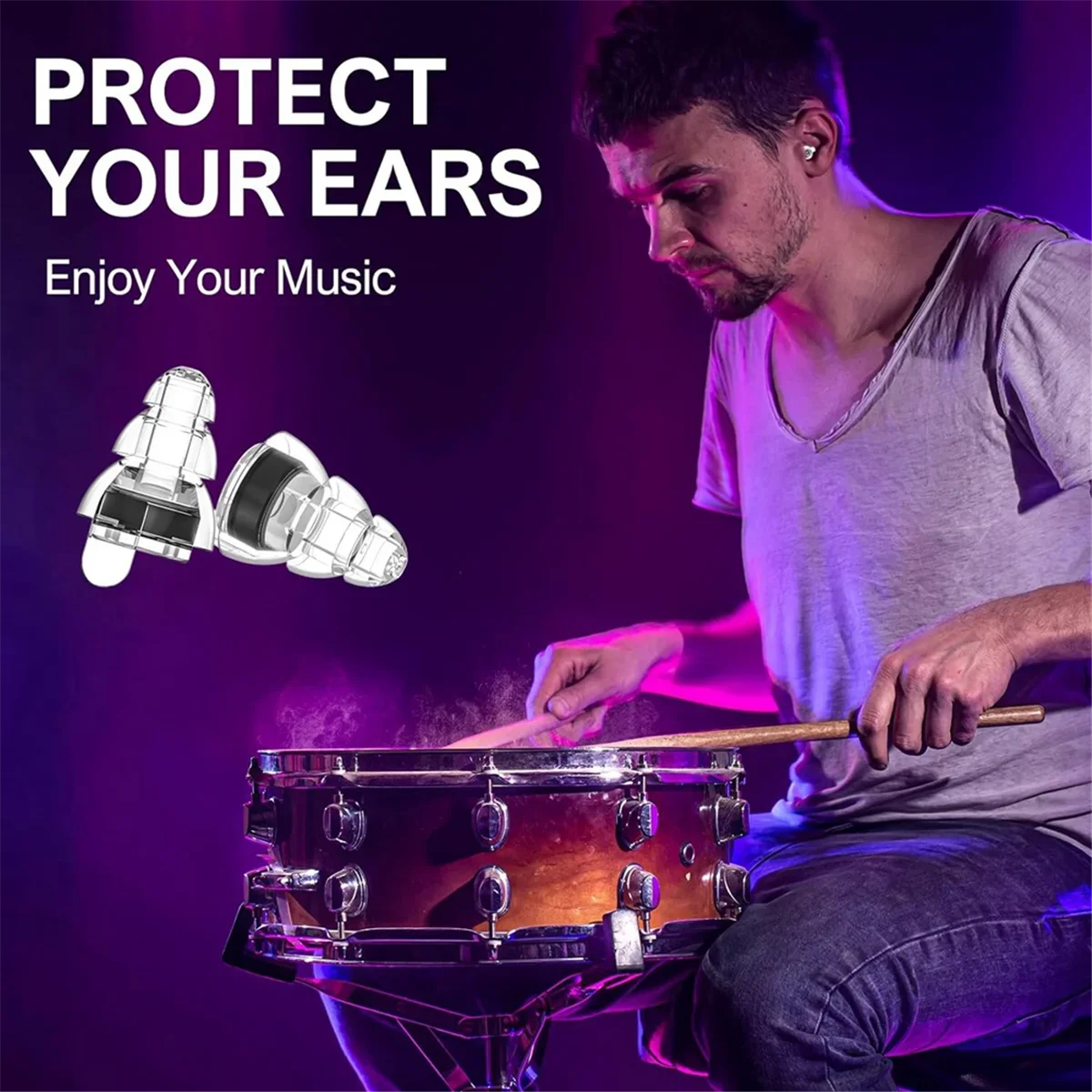 High Fidelity Concert Earplugs for Concerts Musicians,Earplugs for Noise Reduction,24Db Advanced Filter 2 Pairs(Black) Rare
High Fidelity Concert Earplugs for Concerts Musicians,Earplugs for Noise Reduction,24Db Advanced Filter 2 Pairs(Black) Rare