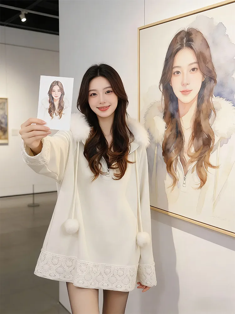 Корейская женская толстовка свободного кроя с длинными рукавами, цветная, зимняя, утягивающая, дышащая, удобная, повседневная одежда
Корейская женская толстовка свободного кроя с длинными рукавами, цветная, зимняя, утягивающая, дышащая, удобная, повседневная одежда