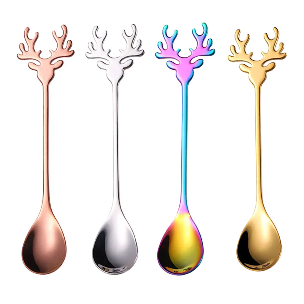 Elk Coffee Spoon Kitchen Spoons Household Stainless Steel Wapiti Pattern Serving Utensils
Elk Coffee Spoon Kitchen Spoons Household Stainless Steel Wapiti Pattern Serving Utensils