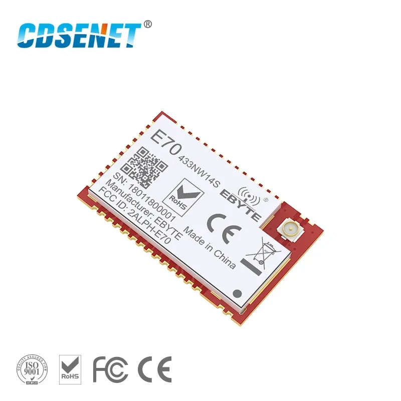 CC1310 433mhz Star Networking SMD Wireless Transceiver E70-433NW14S IoT 14dBm 433 mhz Antenna Transmitter and Receiver
CC1310 433mhz Star Networking SMD Wireless Transceiver E70-433NW14S IoT 14dBm 433 mhz Antenna Transmitter and Receiver