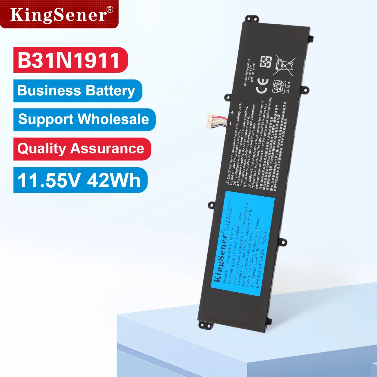 KingSener B31N1911 Battery For ASUS VivoBook Flip 14 TM420IA TP470EA M413DA M413DA-EK162T M413DA-EK007T X421DA X421E M1502IA
KingSener B31N1911 Battery For ASUS VivoBook Flip 14 TM420IA TP470EA M413DA M413DA-EK162T M413DA-EK007T X421DA X421E M1502IA