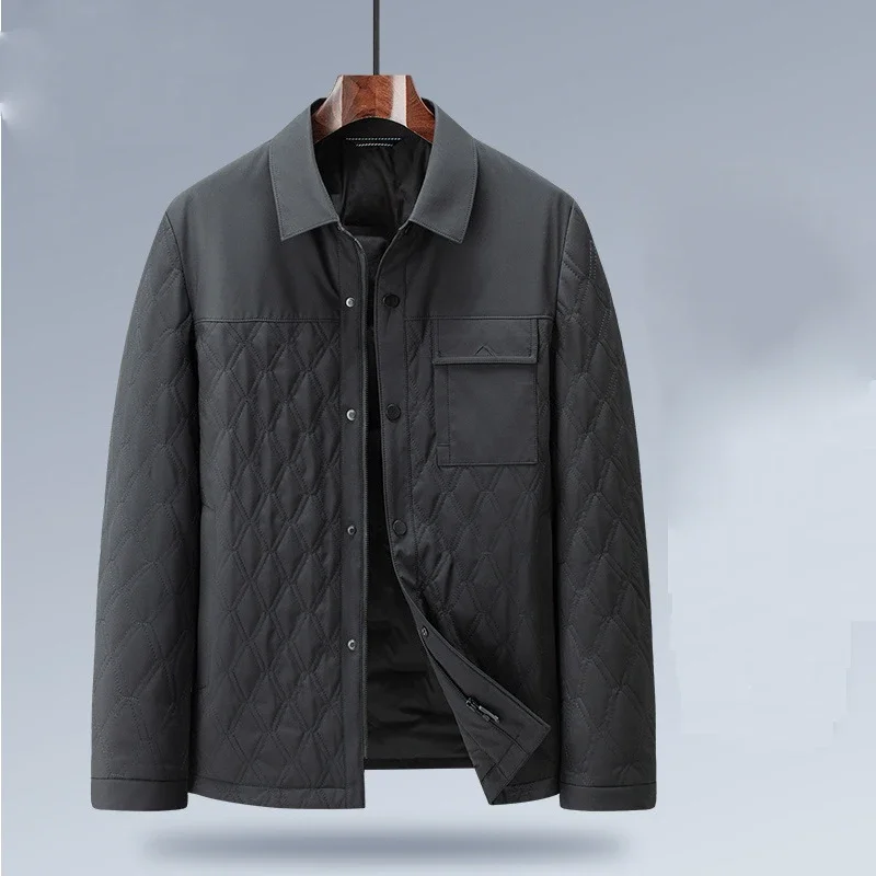 Autumn and Winter Down Jacket Middle-aged Men's Short Lapel Warm Casual Versatile Jacket
Autumn and Winter Down Jacket Middle-aged Men's Short Lapel Warm Casual Versatile Jacket