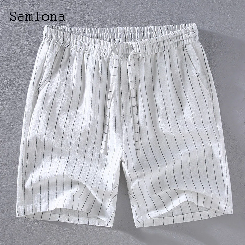 2023 Stylish simplicity Men Casual Linen Shorts Men Elastic Waist Model Striped Half Pants All-match Classic Simple Beach Shorts
2023 Stylish simplicity Men Casual Linen Shorts Men Elastic Waist Model Striped Half Pants All-match Classic Simple Beach Shorts