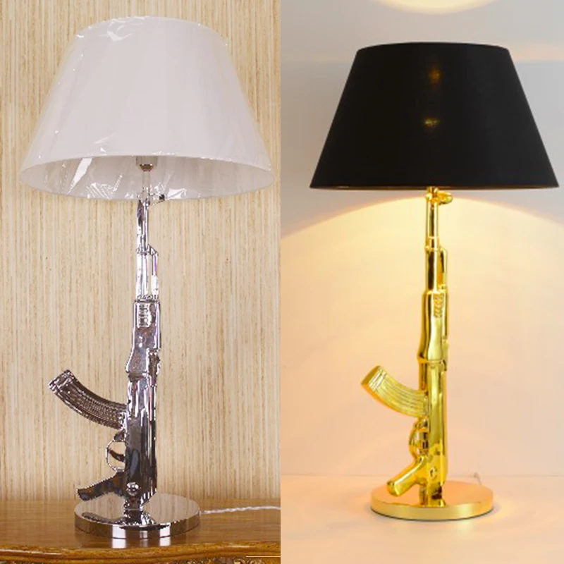 Nordic Table Lamp, Design Resin Submachine Gun AK47 Table Lamps, Living Room Ornaments Decoration Bedroom Lamp, Indoor Lighting
Nordic Table Lamp, Design Resin Submachine Gun AK47 Table Lamps, Living Room Ornaments Decoration Bedroom Lamp, Indoor Lighting
