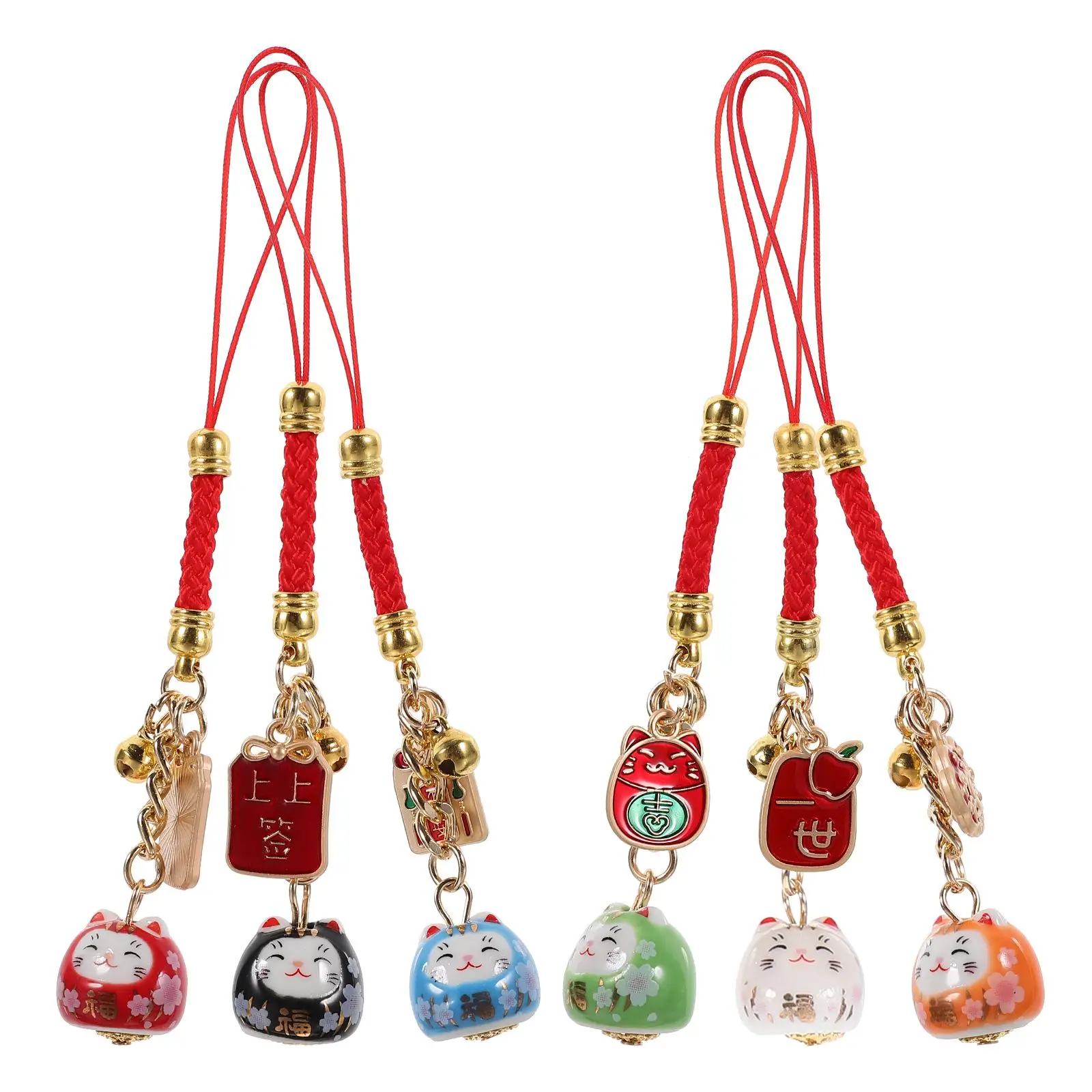 6 Pcs Keychain Ceramic Fortune Cat Pendant Charm Red Color Bag Luck Cat Pendant For Key Phone Backpack Accessory
6 Pcs Keychain Ceramic Fortune Cat Pendant Charm Red Color Bag Luck Cat Pendant For Key Phone Backpack Accessory