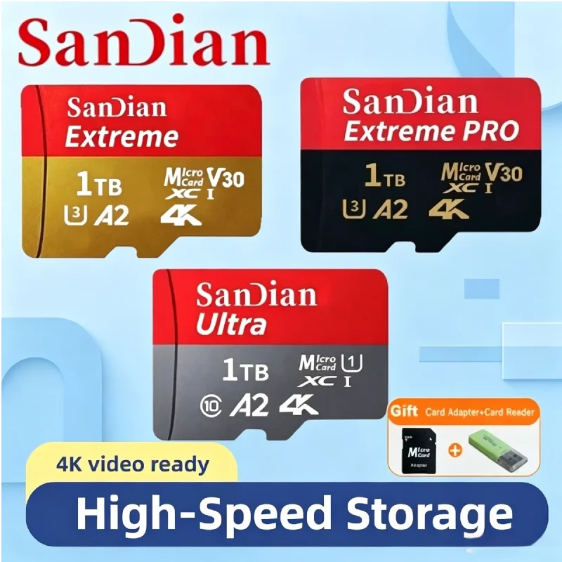 Original Stable Operation SD TF Flash Card 1TB 256GB Class10 Mini Memory Card for Daily Electronics Phone Camera Robot Speaker
Original Stable Operation SD TF Flash Card 1TB 256GB Class10 Mini Memory Card for Daily Electronics Phone Camera Robot Speaker