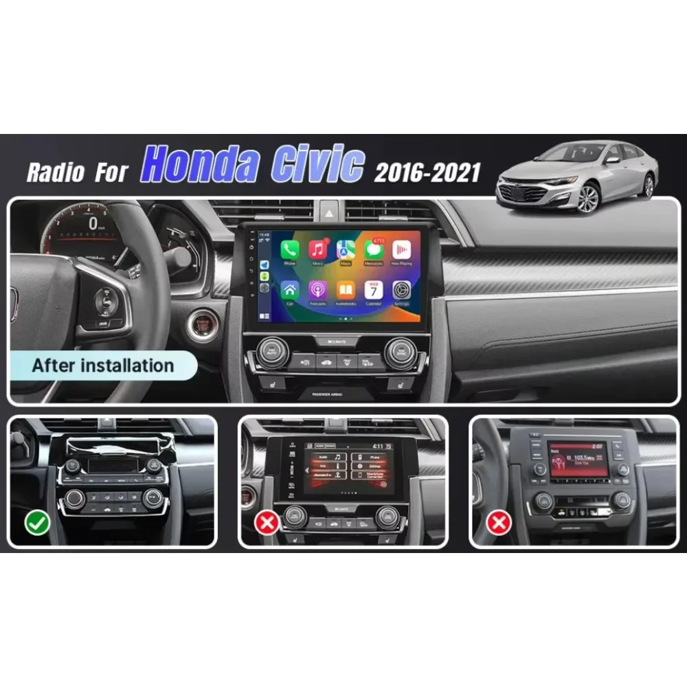 9 Inch Android 13.0 4GB+64GB For Honda Civic 2016-2020 Car GPS Navigation Multimedia Player Radio Tape Recoder Head Unit Carplay
9 Inch Android 13.0 4GB+64GB For Honda Civic 2016-2020 Car GPS Navigation Multimedia Player Radio Tape Recoder Head Unit Carplay