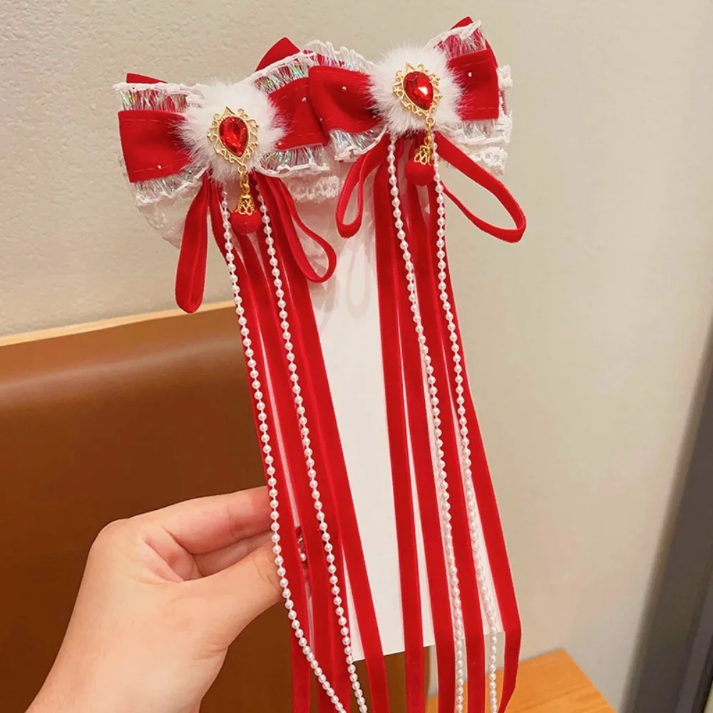 Ancient Style Children's New Year Hairpin Red Princess New Year Bow Hairpins Wig Braid Ball Girls Hanfu Headwear
Ancient Style Children's New Year Hairpin Red Princess New Year Bow Hairpins Wig Braid Ball Girls Hanfu Headwear
