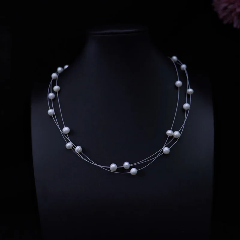 Gypsophila Multi-layer Freshwater Pearl Necklace for Women Elegant Ins Style Minimalist Korean Fashion Fishing Line Collarbone C
Gypsophila Multi-layer Freshwater Pearl Necklace for Women Elegant Ins Style Minimalist Korean Fashion Fishing Line Collarbone C