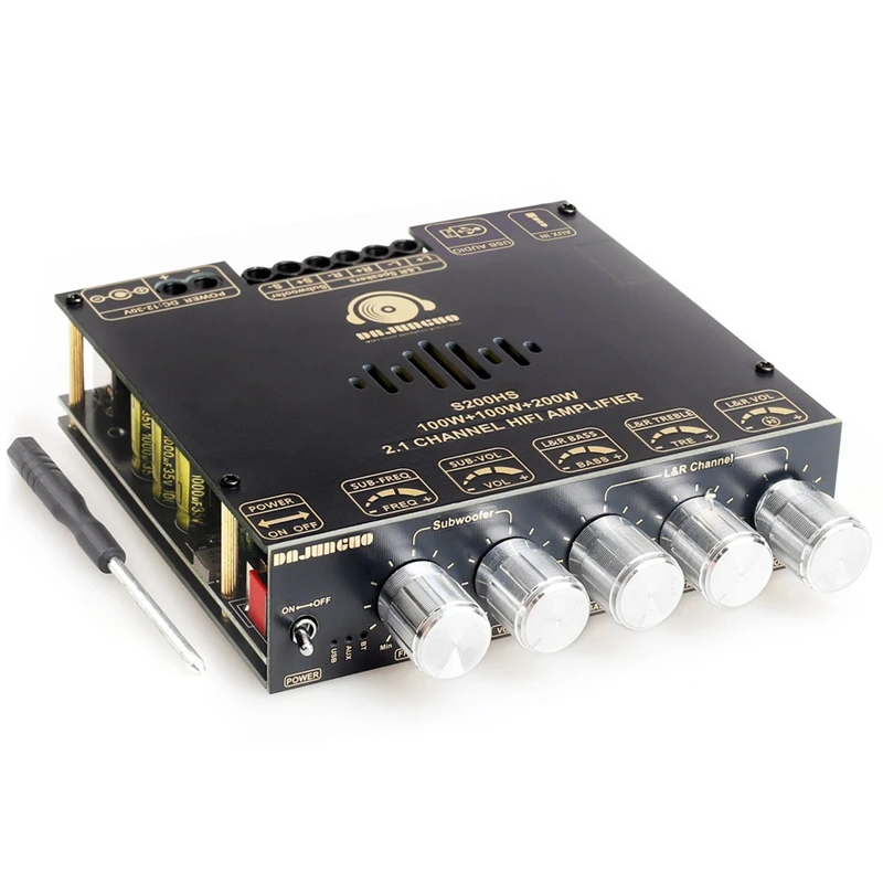 New-A47Q-NEW S200HS Bluetooth 5.2 Subwoofer Digital Amplifier Board 2.1 Channel 100W+100W+200W Wide Voltage 12-24V Stereo Hifi
New-A47Q-NEW S200HS Bluetooth 5.2 Subwoofer Digital Amplifier Board 2.1 Channel 100W+100W+200W Wide Voltage 12-24V Stereo Hifi