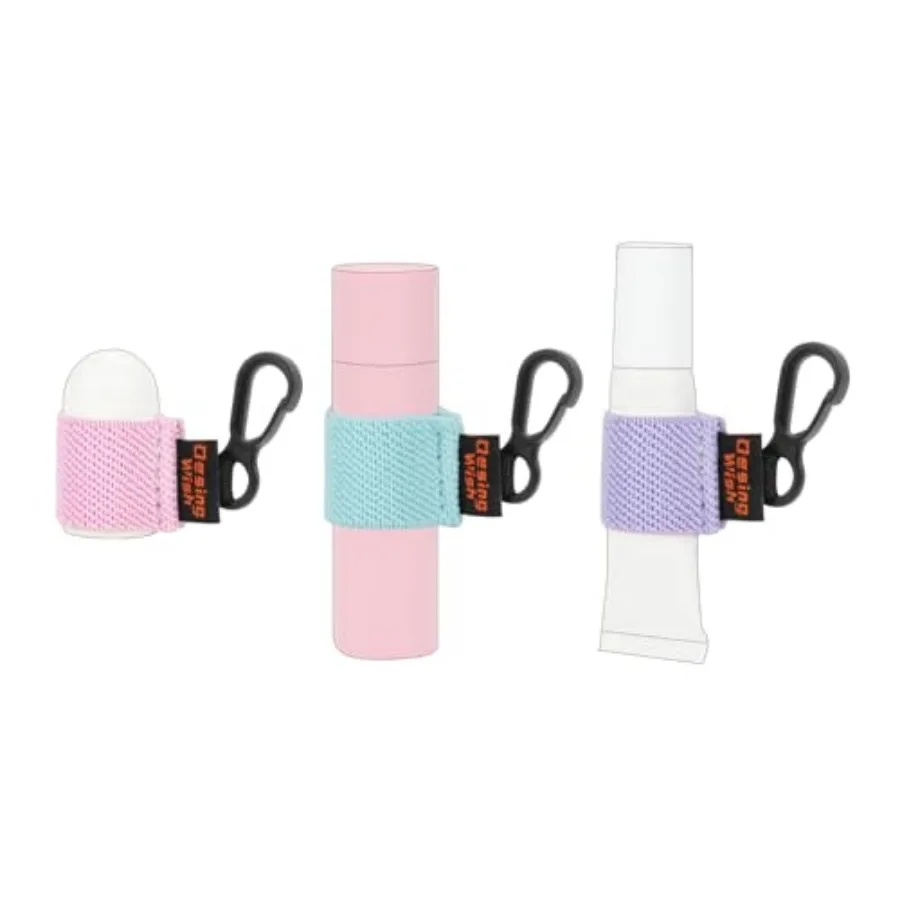 3 PCS Mini Chapstick Holder Key Chain Close Fitting Lip Balm Holder Sleeves Elastic Sleeve Chapstick Keychain Holder for Lip Ba
3 PCS Mini Chapstick Holder Key Chain Close Fitting Lip Balm Holder Sleeves Elastic Sleeve Chapstick Keychain Holder for Lip Ba