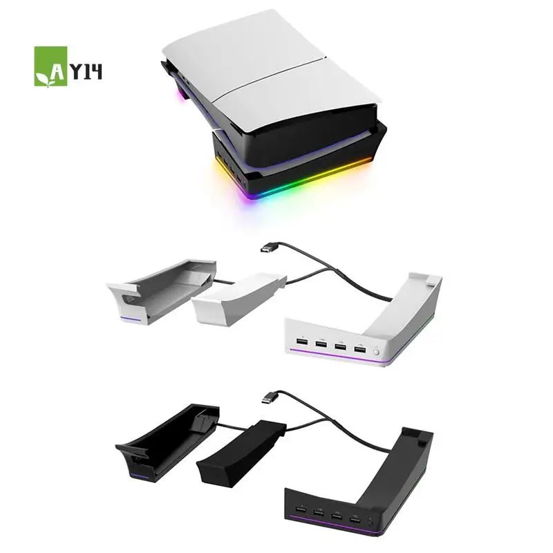 AY14 -For PS5 Slim/Pro Stand With Light Modes, 4 USB Hubs - Enhanced Storage & Display
AY14 -For PS5 Slim/Pro Stand With Light Modes, 4 USB Hubs - Enhanced Storage & Display