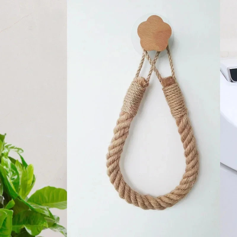 Farmhouse Wooden Base Hemp Rope Toilet Paper Holder No Drill Self Adhesive Wall Mount Tissue Dispenser Multifunction Towel Hange
Farmhouse Wooden Base Hemp Rope Toilet Paper Holder No Drill Self Adhesive Wall Mount Tissue Dispenser Multifunction Towel Hange