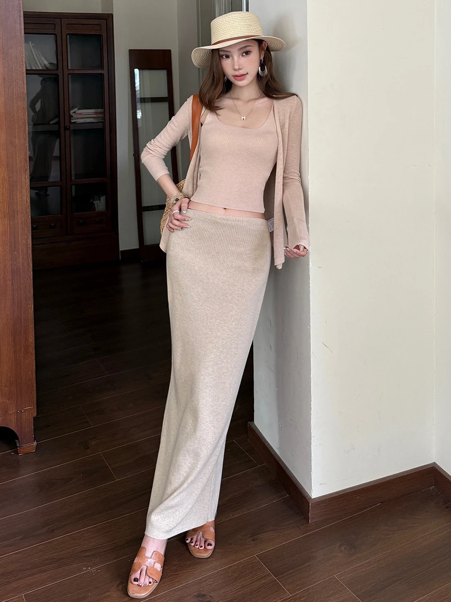 Ele High Waist Knitted Woolen Skirt Ultra High Waist Knit f Skirt Sli A-Line Silhouette Daily Wear Ladies Skirt
Ele High Waist Knitted Woolen Skirt Ultra High Waist Knit f Skirt Sli A-Line Silhouette Daily Wear Ladies Skirt