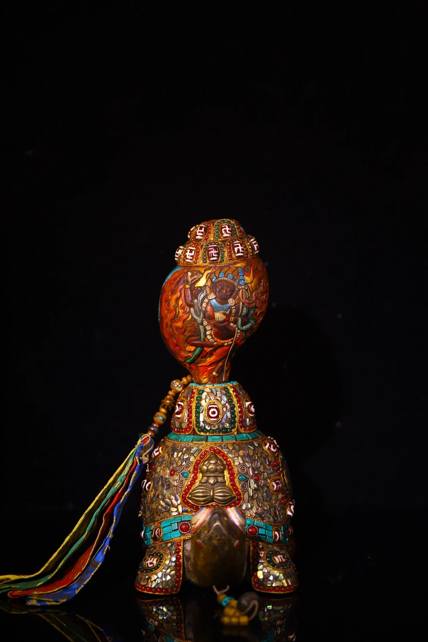 Nepalese Folk Meteorite Painted Mosaic Gem gZi Beads Turquoise Turtle Statue Base Dakini Buddha Conch Prayer flag Worship Hall
Nepalese Folk Meteorite Painted Mosaic Gem gZi Beads Turquoise Turtle Statue Base Dakini Buddha Conch Prayer flag Worship Hall