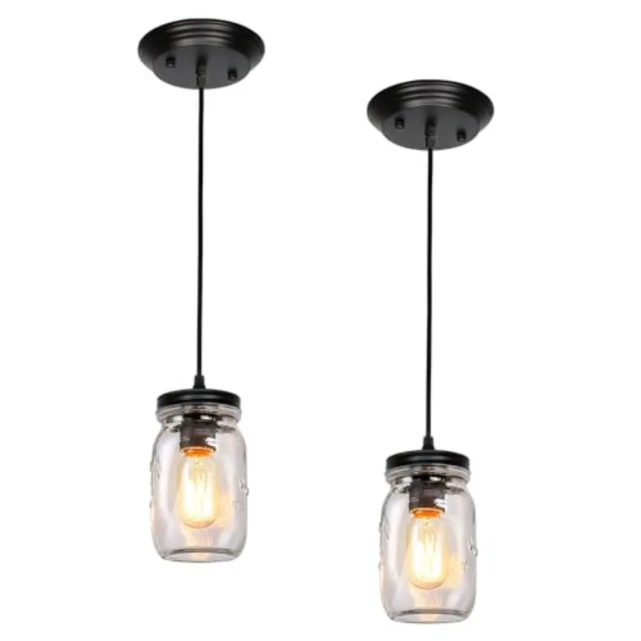 Mason Jar Light Fixtures 2 Pack Farmhouse Pendant Light - Farmhouse Kitchen Island Lighting - Adjustable Hanging Pendant Lighti
Mason Jar Light Fixtures 2 Pack Farmhouse Pendant Light - Farmhouse Kitchen Island Lighting - Adjustable Hanging Pendant Lighti