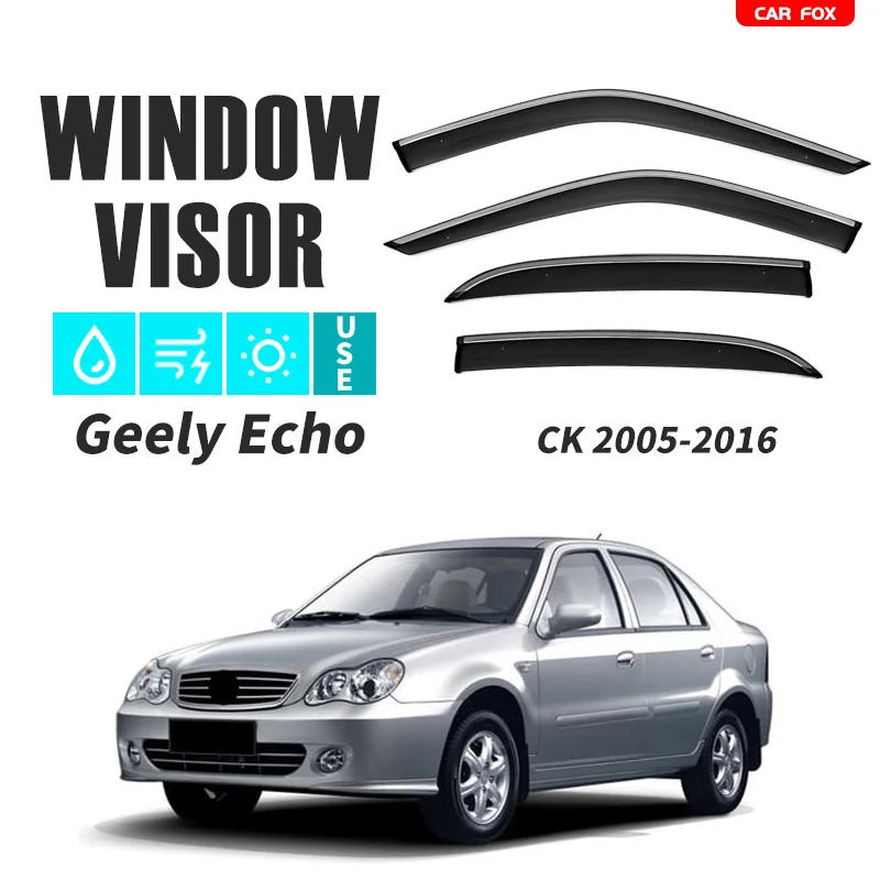 Для Geely Echo CK 2005-2016 Пластиковый оконный козырек вентиляционные оттенки Защита от солнца дождя для Geely Echo CK 2005-2016
Для Geely Echo CK 2005-2016 Пластиковый оконный козырек вентиляционные оттенки Защита от солнца дождя для Geely Echo CK 2005-2016