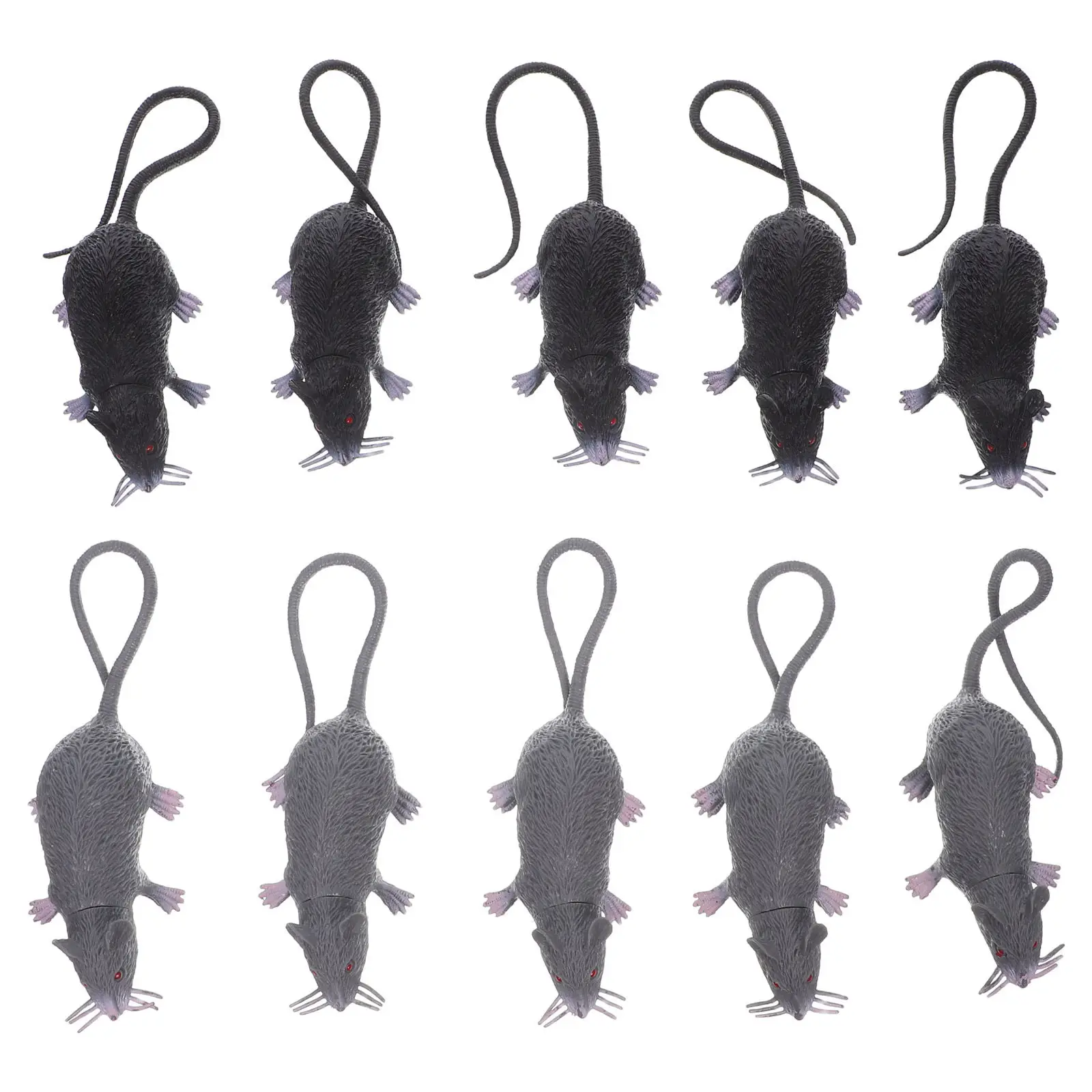 10Pcs Realistic Fake Rat Decorations Spooky Halloween Prank Props Lifelike Plastic Mouse Simulation for Parties
10Pcs Realistic Fake Rat Decorations Spooky Halloween Prank Props Lifelike Plastic Mouse Simulation for Parties