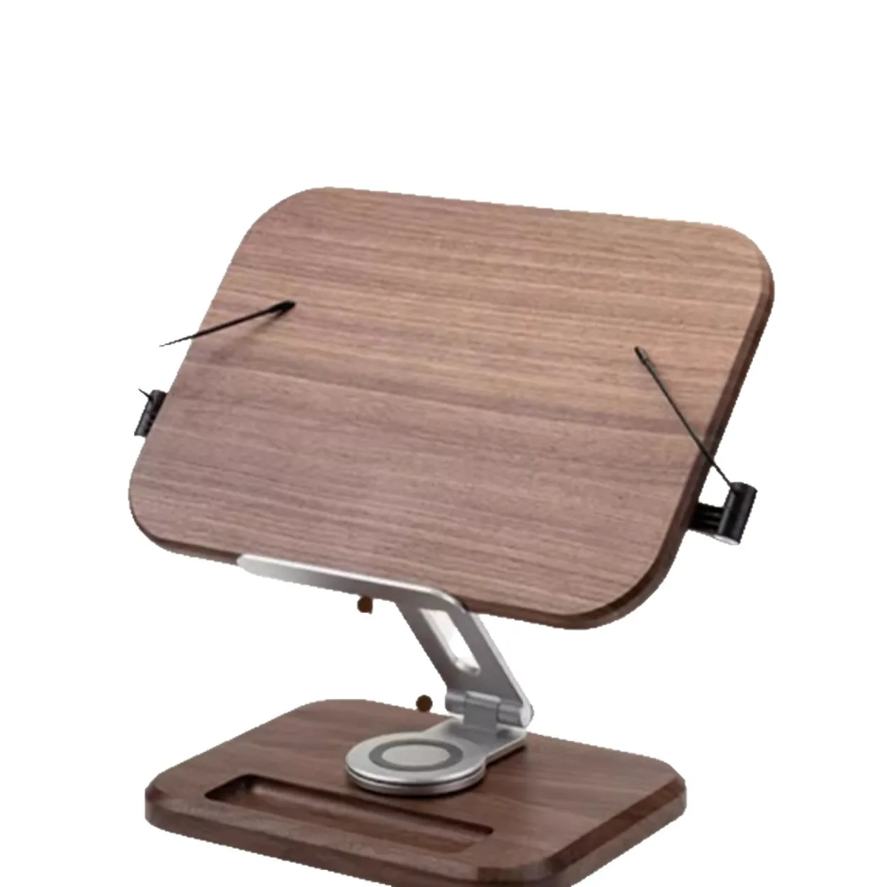 Laser lettering black walnut solid wood reader computer bracket multi-function lifting rotating computer bracket reading
Laser lettering black walnut solid wood reader computer bracket multi-function lifting rotating computer bracket reading