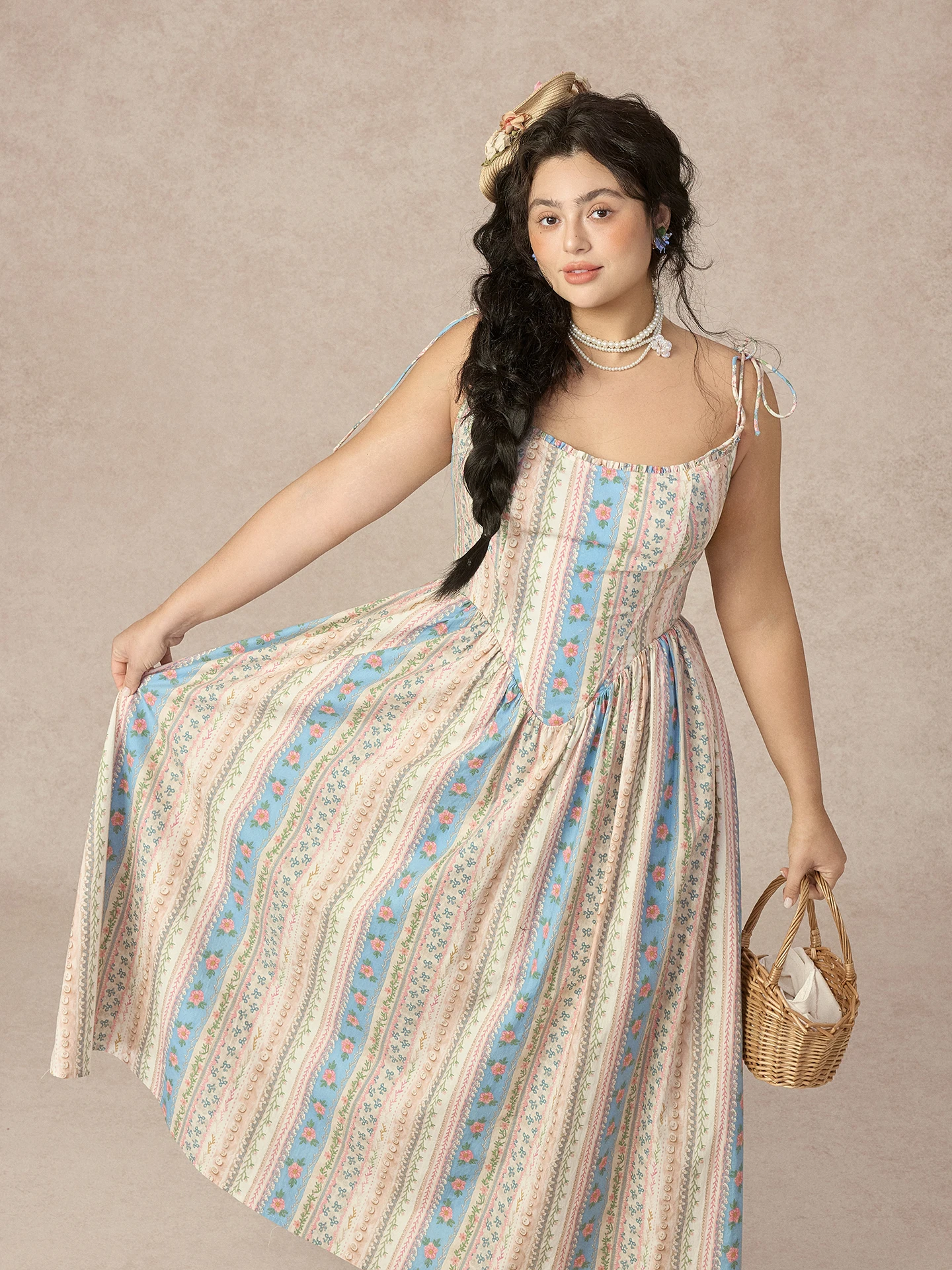 Large Size Women's Rainbow Bridge Countryside Style Strapless Fishbone Dress Summer Vacation Long Cotton Gown for Ladies
Large Size Women's Rainbow Bridge Countryside Style Strapless Fishbone Dress Summer Vacation Long Cotton Gown for Ladies