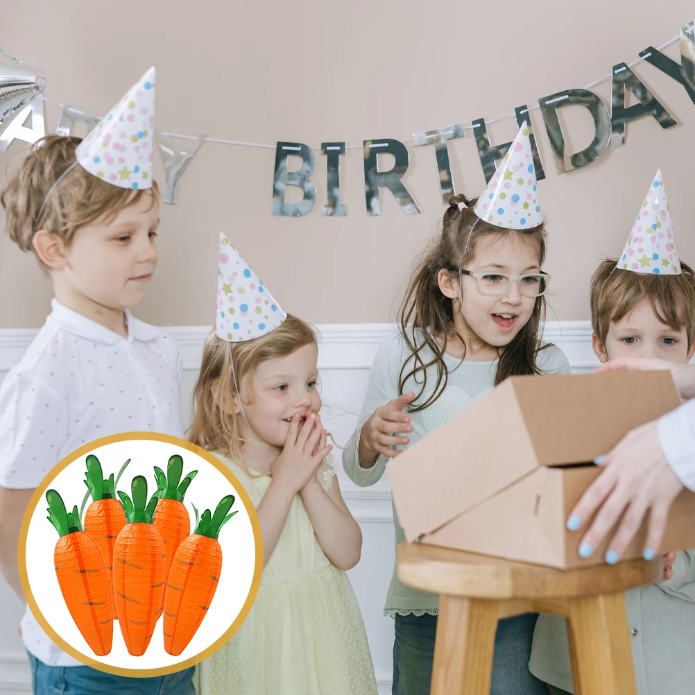 5 Pcs Carrot Paper Lanterns Cute Cartoon Decorative Holiday Festival Hanging Celebration Children's Room
5 Pcs Carrot Paper Lanterns Cute Cartoon Decorative Holiday Festival Hanging Celebration Children's Room