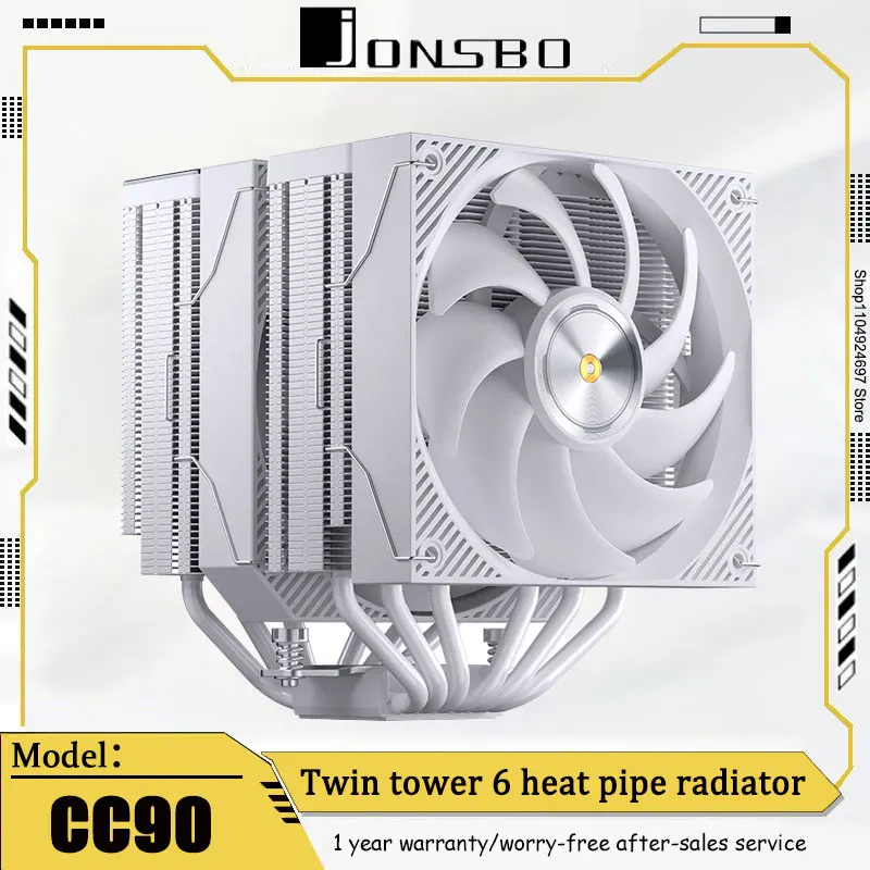 JONSBO CC90 Air-cooled Radiator Computer CPU Temperature Monitoring Only Digital Display Screen Twin Tower 6 Heat Pipe Radiator