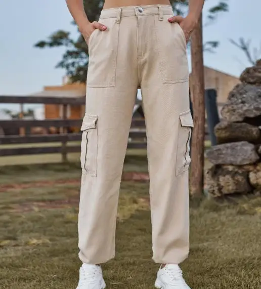 Women's Jeans Spring and Summer New Fashion Casual Style Solid Color Simple High Waist Multi Pocket Design Straight Leg Jeans
Women's Jeans Spring and Summer New Fashion Casual Style Solid Color Simple High Waist Multi Pocket Design Straight Leg Jeans